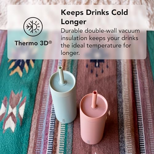 MiiR Sipper Straw Insulated Water Bottle Thermo 3D Vacuum Technology Onehanded sipping 16oz - Image 3