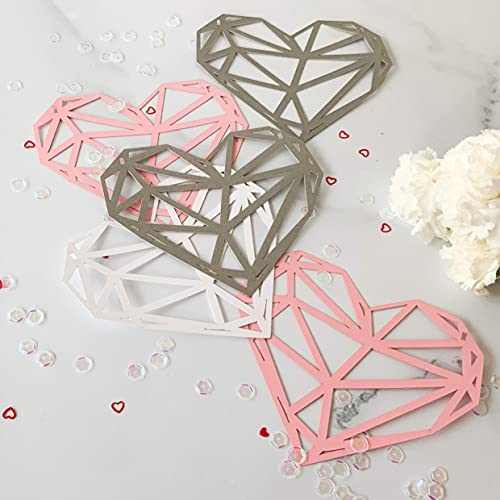 Pinfliers Anniversary Party Paper Heart Bunting, 15 pieces, Pink, white and silver, 75 inches in length - Image 5