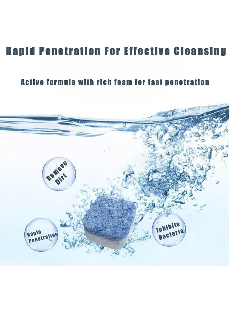 جينزي منظف ​​ومزيل الترسبات الكلسية للغسالات، أقراص تنظيف عميق للغسالات المنزلية، أقراص تنظيف للغسالات للحمل الأمامي والحمل العلوي، أقراص تنظيف عميق للغسالات الصلبة - 12 قطعة/عبوة واحدة - Image 3