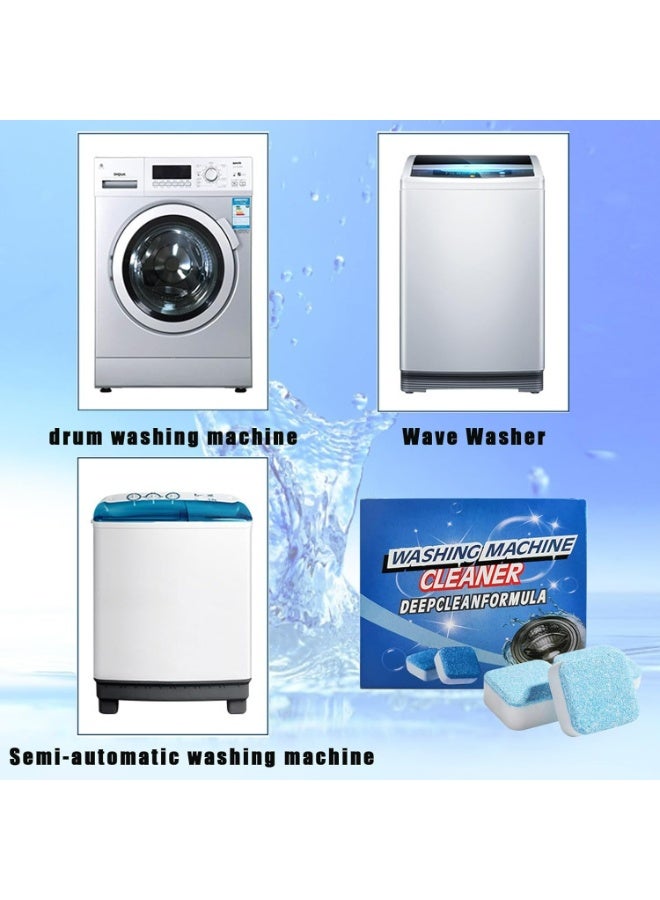 جينزي منظف ​​ومزيل الترسبات الكلسية للغسالات، أقراص تنظيف عميق للغسالات المنزلية، أقراص تنظيف للغسالات للحمل الأمامي والحمل العلوي، أقراص تنظيف عميق للغسالات الصلبة - 12 قطعة/عبوة واحدة - Image 2