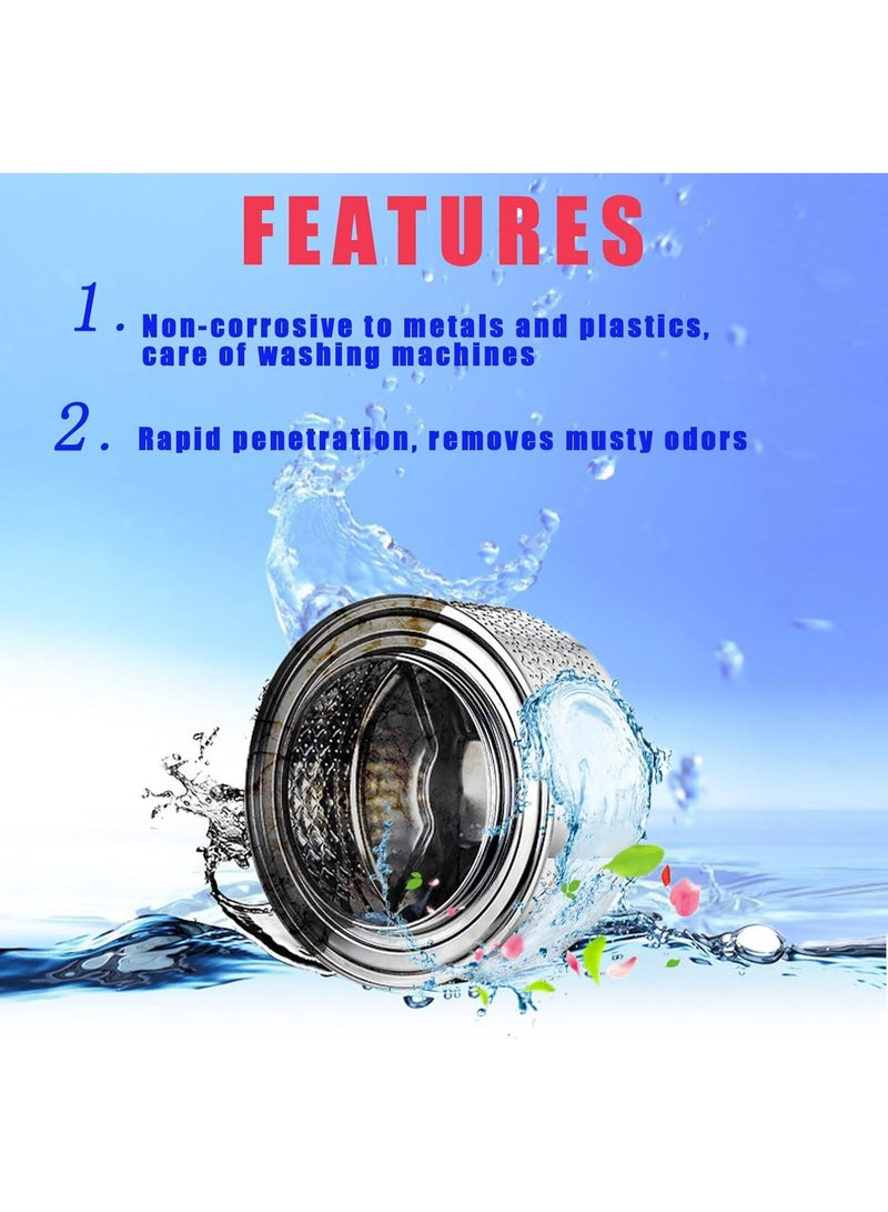 جينزي منظف ​​ومزيل الترسبات الكلسية للغسالات، أقراص تنظيف عميق للغسالات المنزلية، أقراص تنظيف للغسالات للحمل الأمامي والحمل العلوي، أقراص تنظيف عميق للغسالات الصلبة - 12 قطعة/عبوة واحدة - Image 5