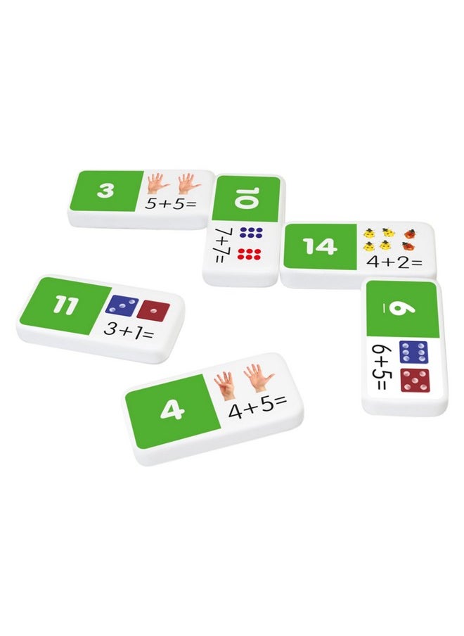 Junior Learning Junior Learning JL481 Addition Dominoes, Multi 7.8 H x 4.7 L x 1.5 W,White  - Image 2