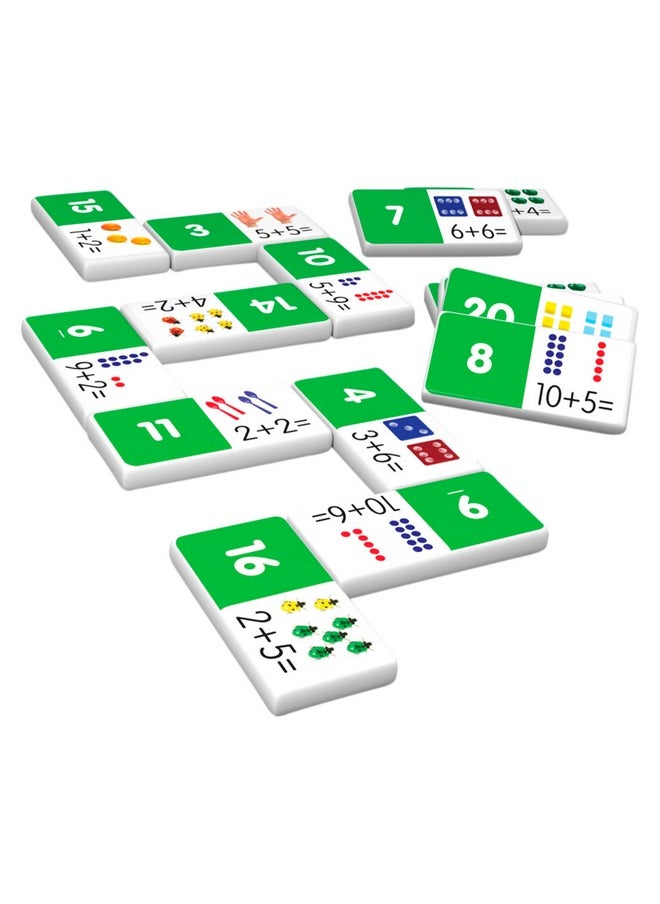 Junior Learning Junior Learning JL481 Addition Dominoes, Multi 7.8 H x 4.7 L x 1.5 W,White  - Image 4