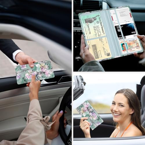 Pisypox Car Registration and Insurance HolderColour Patterns Men Women Car License Document Registration and Insurance Card Holder - Image 5