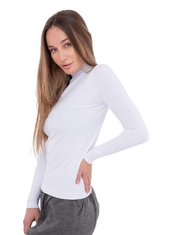 Carina Lycra T-shirt with collar and long sleeves  - Image 2