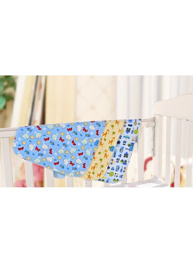 Monvecle Baby Infant Waterproof Cotton Changing Pads Washable Resuable Diapers Liners Mats Multi Pieces Pack (Blue-2pcs Medium 28" x 20") - Image 1