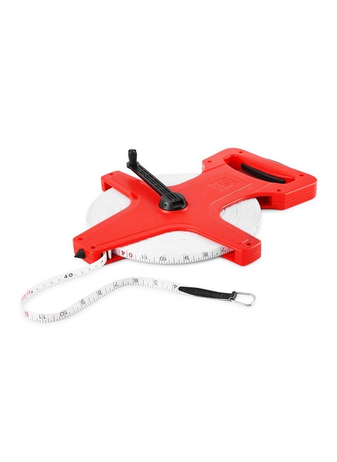 FREEMANS FREEMANS Open Reel 100m:13mm Fibreglass Measuring Tape - 100m/330ft With Unbreakable ABS case || Double Side Printing || Long and Durable Winding Handle For Easy Retraction and Steel End Hook  - Image 3