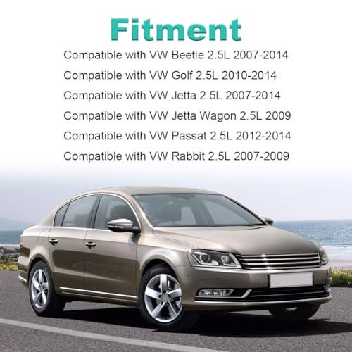 JDMON Fuel Injectors Compatible with VW Volkswagen Beetle Jetta 20172014 Golf 20102014 Passat 20122014 Rabbit 20072009 25L 07K906031C 5Pcs - Image 3
