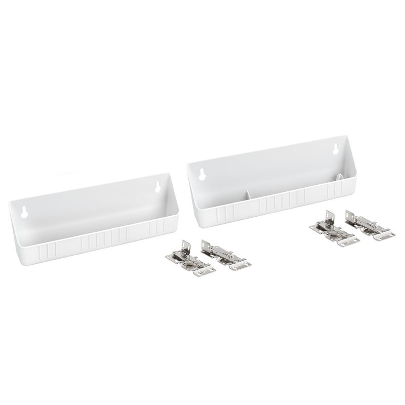 RevAShelf 11 TipOut Plastic Sink Trays for Kitchen and Bathroom Base Cabinet Pack of 2 Pullout Vanity Shelf Home Organizer White 6572111152