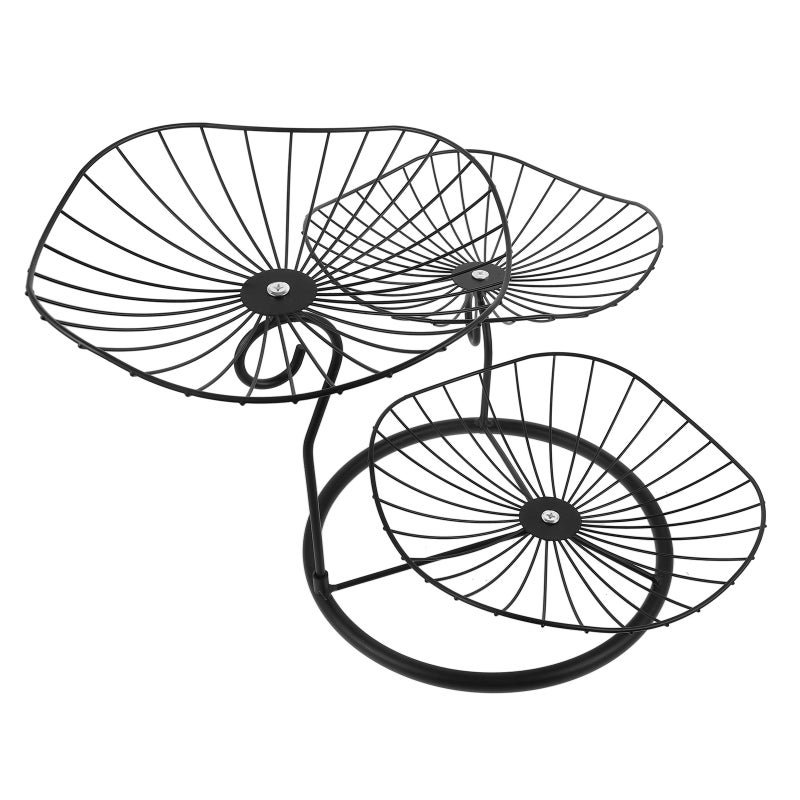 Iron Wire Fruit Basket Metal Snack Basket Metal Wire 3-tier Basket Metal Sundry Organizer - Image 1