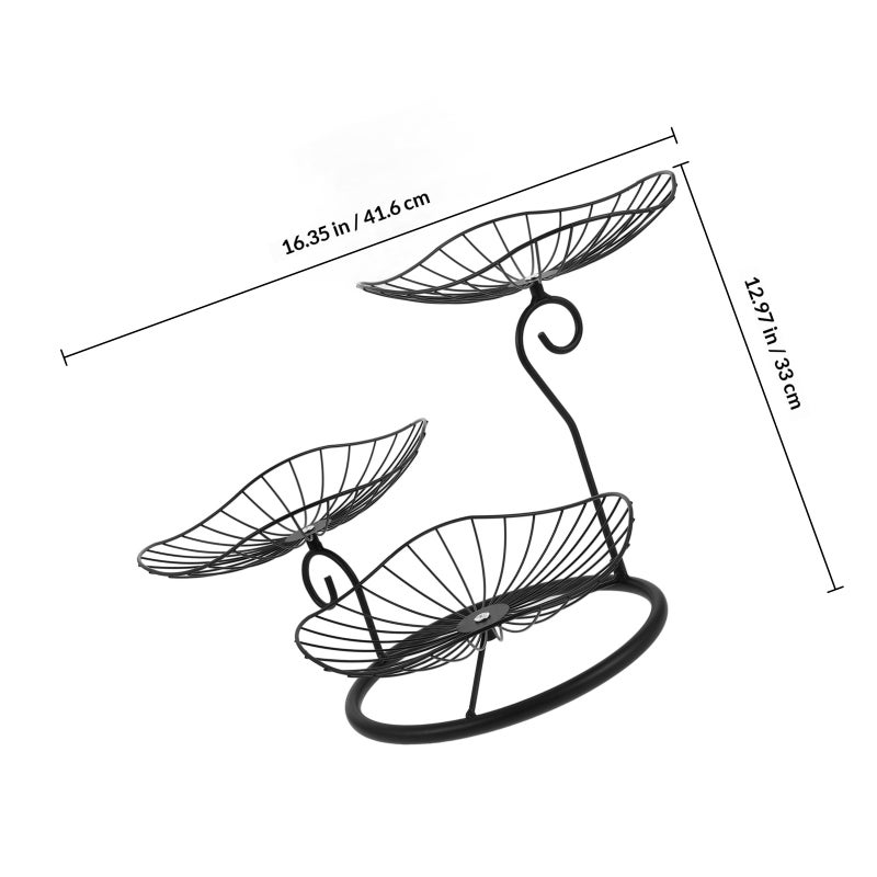 Iron Wire Fruit Basket Metal Snack Basket Metal Wire 3-tier Basket Metal Sundry Organizer - Image 2