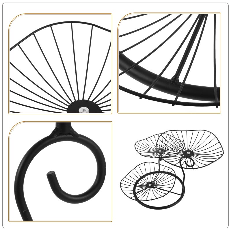 Iron Wire Fruit Basket Metal Snack Basket Metal Wire 3-tier Basket Metal Sundry Organizer - Image 4