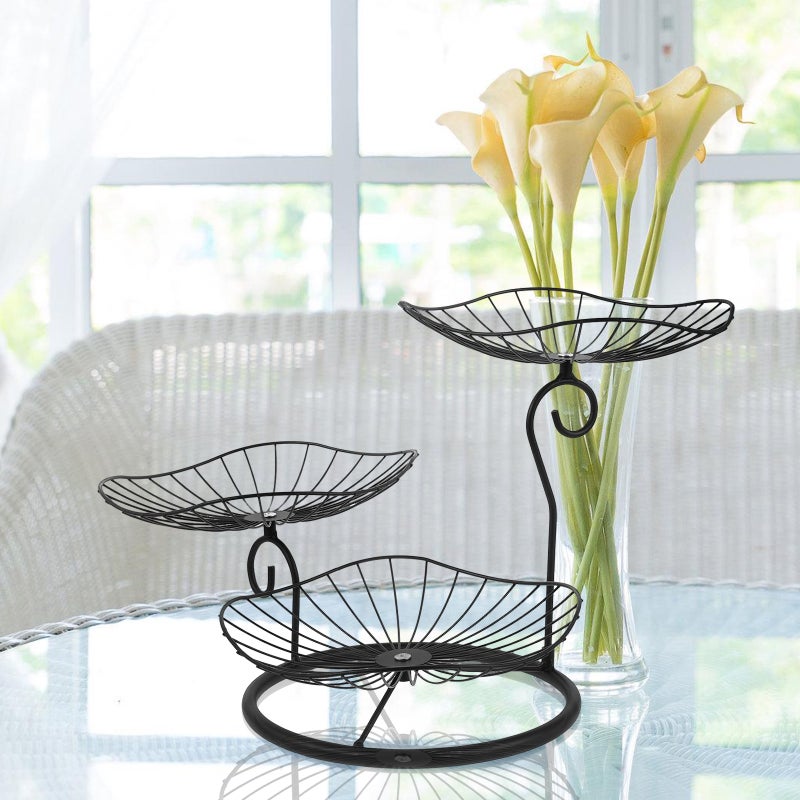 Iron Wire Fruit Basket Metal Snack Basket Metal Wire 3-tier Basket Metal Sundry Organizer - Image 3