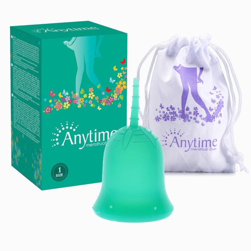 Anytime menstrual cup monthly cup Big Aunt cup sanitary napkin tampon silicone cup menstrual cup Green small size 