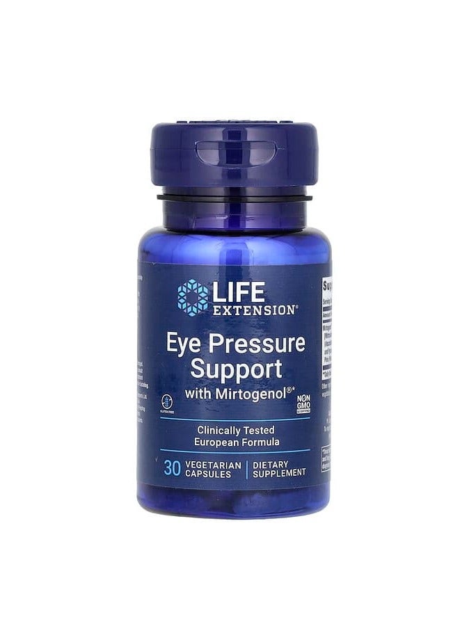دعم ضغط العين مع ميرتوجينول، 30 كبسولة نباتية