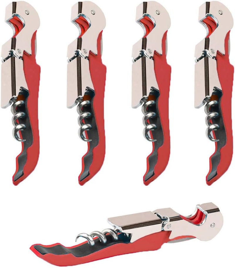 Kit-Home Professional Waiter Corkscrew Wine Openers Set, Heavy Duty Stainless Steel Hinges Wine Key for Restaurant Waiters, Sommelier, Bartenders - Image 1