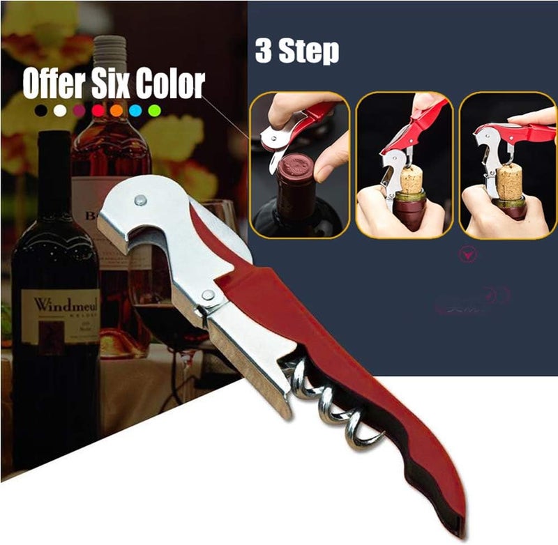 Kit-Home Professional Waiter Corkscrew Wine Openers Set, Heavy Duty Stainless Steel Hinges Wine Key for Restaurant Waiters, Sommelier, Bartenders - Image 5