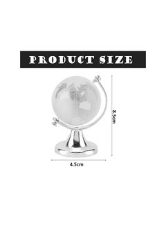 Goodern Mini Globe Crystal Ballsmall Globe For Desk Decorround Earth Globe World Map Crystal Ball Decorative Desktop Ornamentmagic Crystal Sphere Glass Globe Craft Ornaments Gifts Home Office Decor  - Image 4