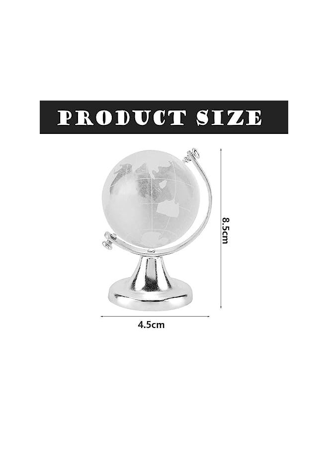 Goodern Mini Globe Crystal Ballsmall Globe For Desk Decorround Earth Globe World Map Crystal Ball Decorative Desktop Ornamentmagic Crystal Sphere Glass Globe Craft Ornaments Gifts Home Office Decor  - Image 4