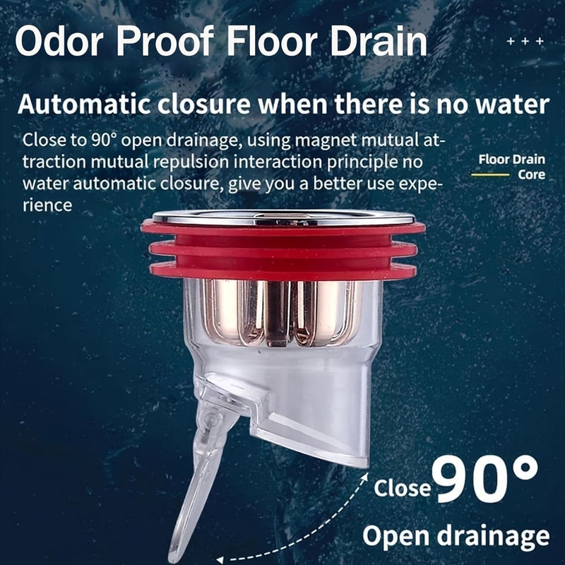 Drain Anti Odor Device 40mm 50mm 1.57in 1.97in Core For Toilet Bathroom Sewer 3pcs Insect Proof Cover - Image 4