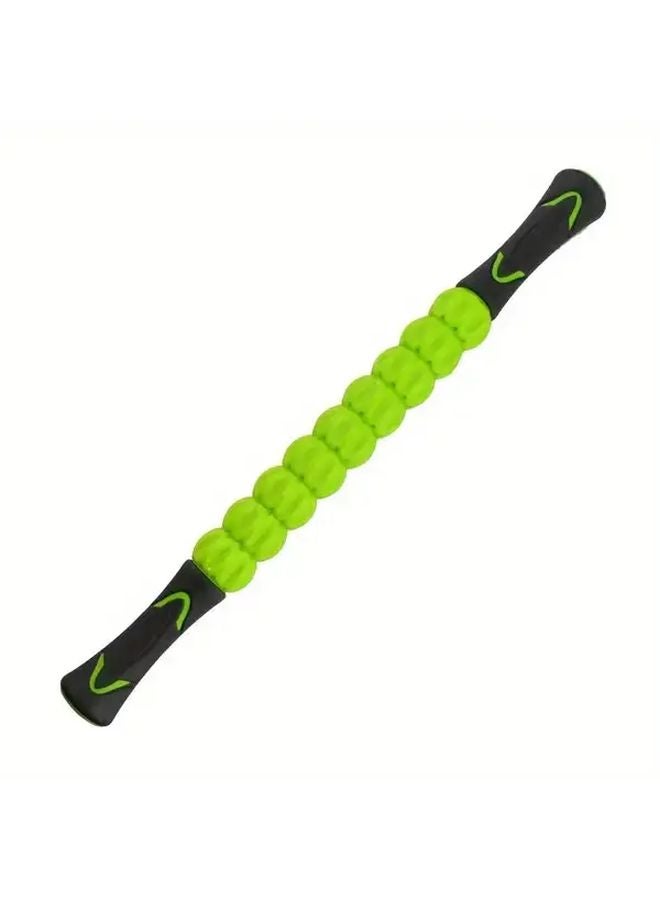 عصا التدليك الخضراء للاسترخاء الكامل للجسم مصنوعة من معدن متين صالة ألعاب رياضية محمولة - Image 1