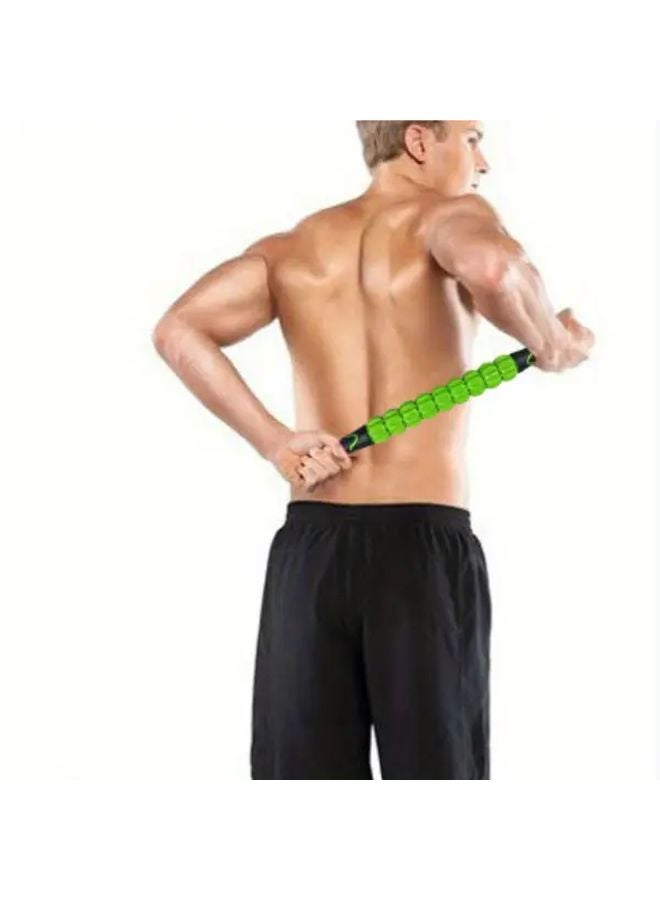 عصا التدليك الخضراء للاسترخاء الكامل للجسم مصنوعة من معدن متين صالة ألعاب رياضية محمولة - Image 2