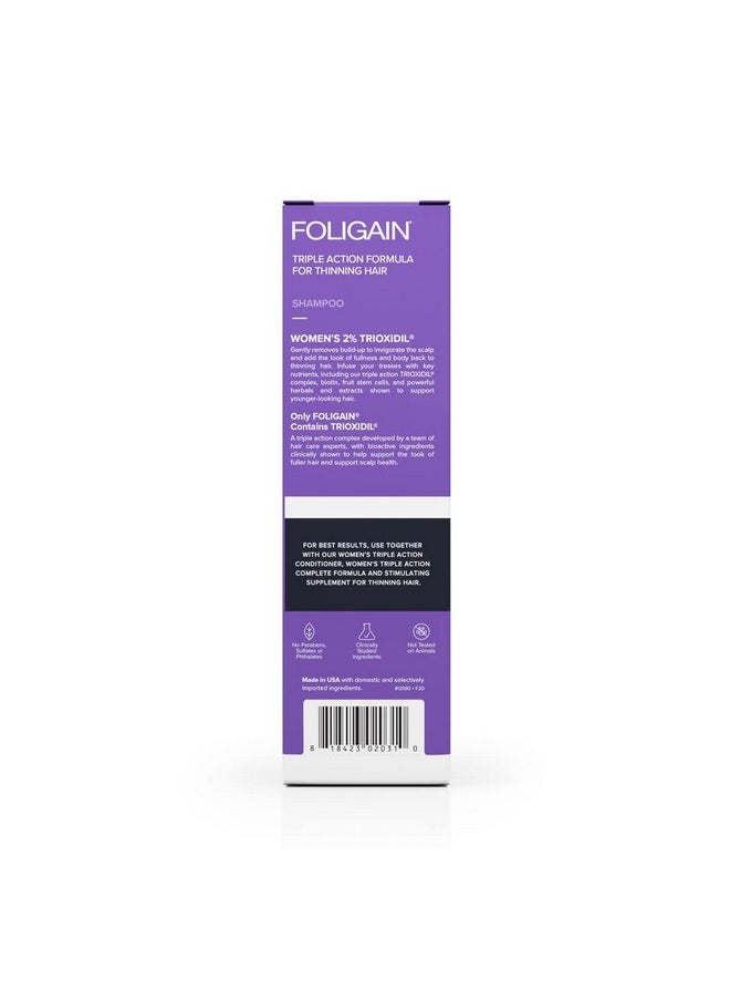 FOLIGAIN - Triple Action Shampoo For Thinning Hair, Women’S Volumizing Shampoo With 2% Trioxidil, 8 Fl. Oz. (Wrgroup) - Image 1
