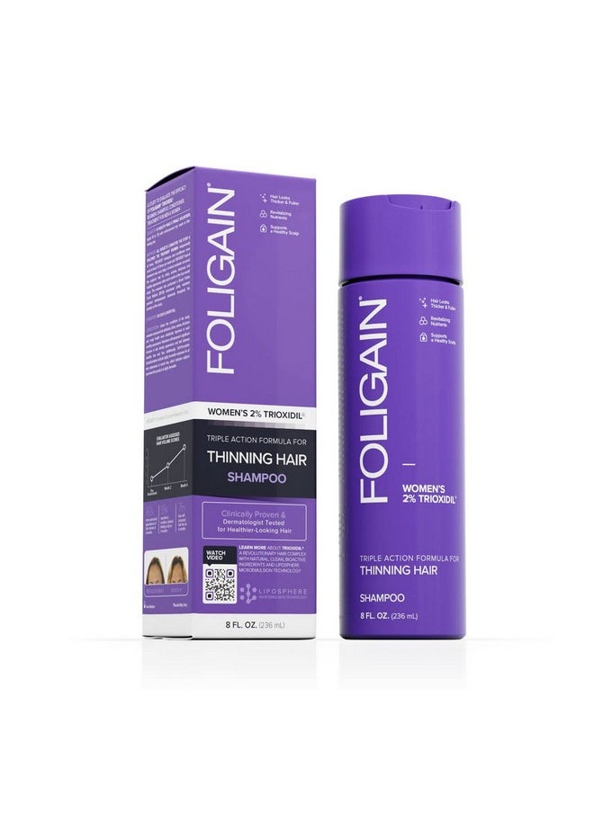 FOLIGAIN - Triple Action Shampoo For Thinning Hair, Women’S Volumizing Shampoo With 2% Trioxidil, 8 Fl. Oz. (Wrgroup) - Image 1