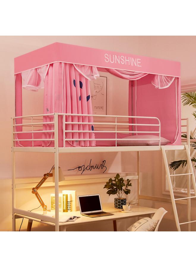 Bluejw Student's Shading Mosquito Net Bed Curtain Integrated Upper And Lower Balls Of College Students' Dormitory Fully Closed Curtain With Bracket Bed Curtain - Image 1