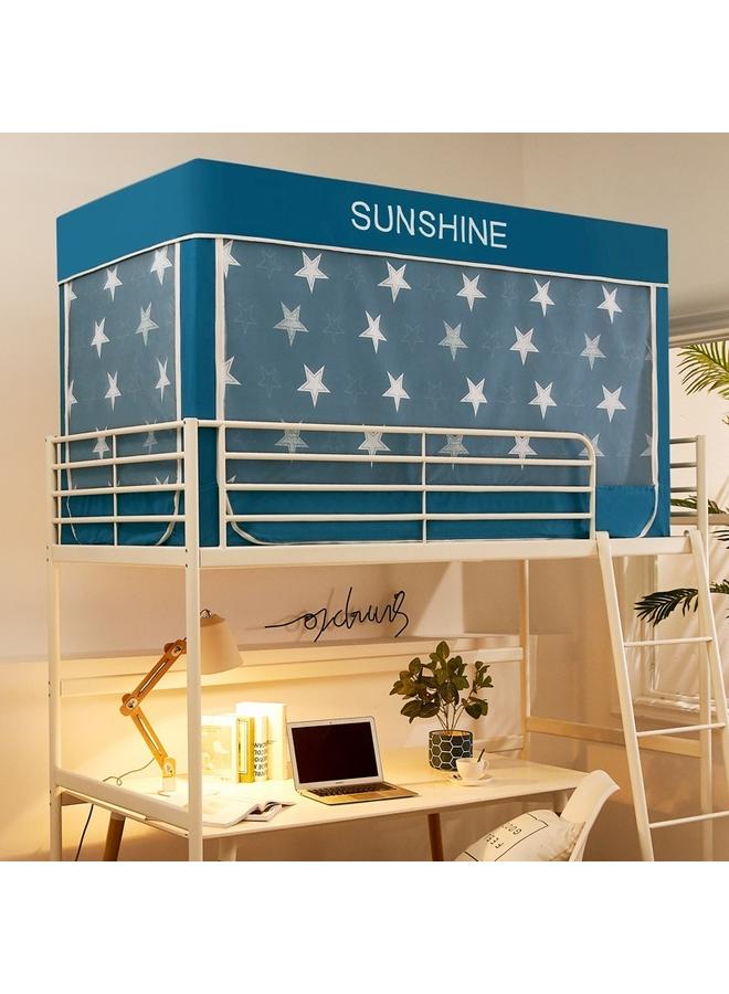 Bluejw Student's Shading Mosquito Net Bed Curtain Integrated Upper And Lower Balls Of College Students' Dormitory Fully Closed Curtain With Bracket Bed Curtain - Image 4