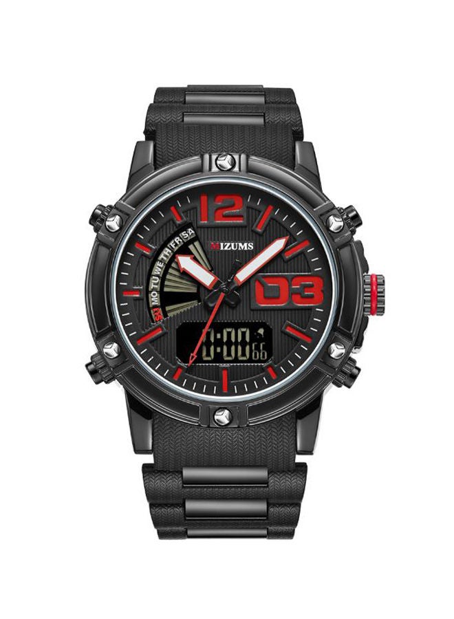 NIBEMINENT men Sports Waterproof Quartz Analog+Digital Wrist Watch J4374-3-KM - Image 1