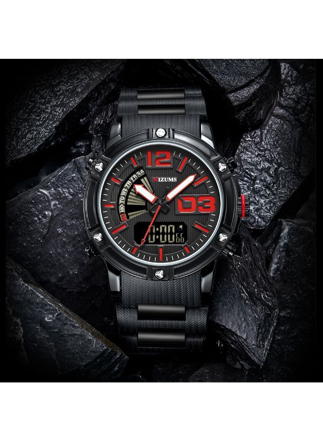NIBEMINENT men Sports Waterproof Quartz Analog+Digital Wrist Watch J4374-3-KM - Image 2