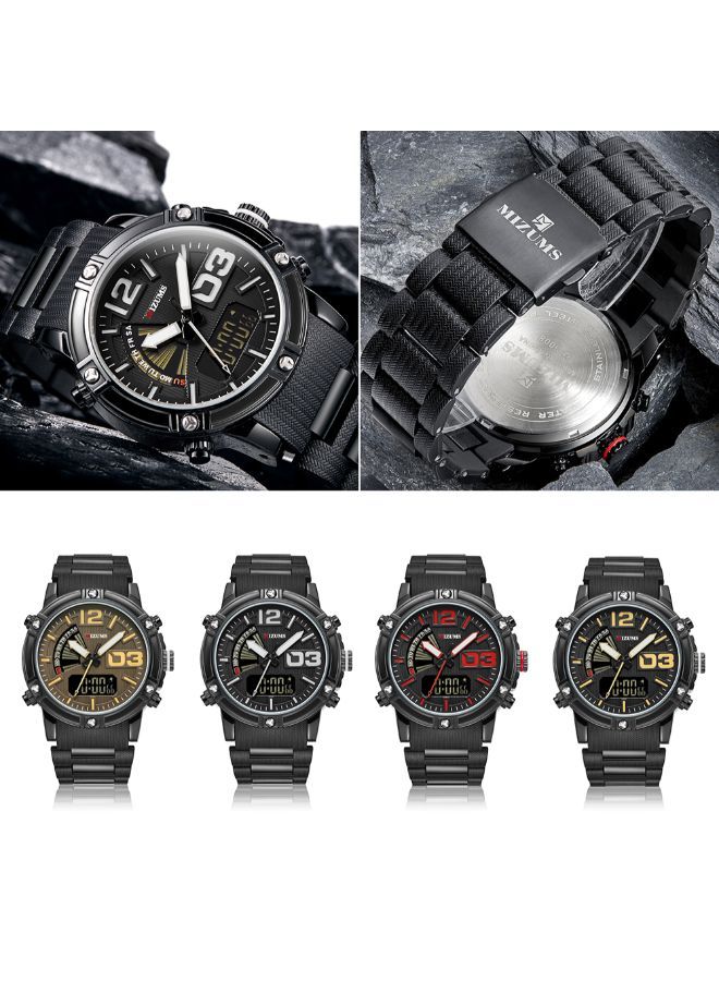 NIBEMINENT men Sports Waterproof Quartz Analog+Digital Wrist Watch J4374-3-KM - Image 5