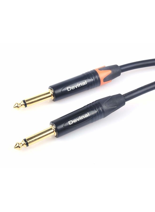 Devinal 3.5mm to Dual 1/4 Y Splitter Cable, 1/8" Female TRS to Dual 6.35mm TS Male Adapter, Female Mini Jack Stereo to 2 Quarter inch Mono Converter 1 feet - Image 3