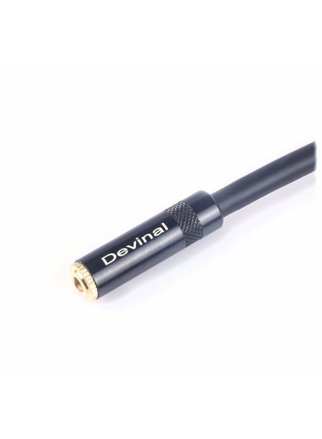 Devinal 3.5mm to Dual 1/4 Y Splitter Cable, 1/8" Female TRS to Dual 6.35mm TS Male Adapter, Female Mini Jack Stereo to 2 Quarter inch Mono Converter 1 feet - Image 4