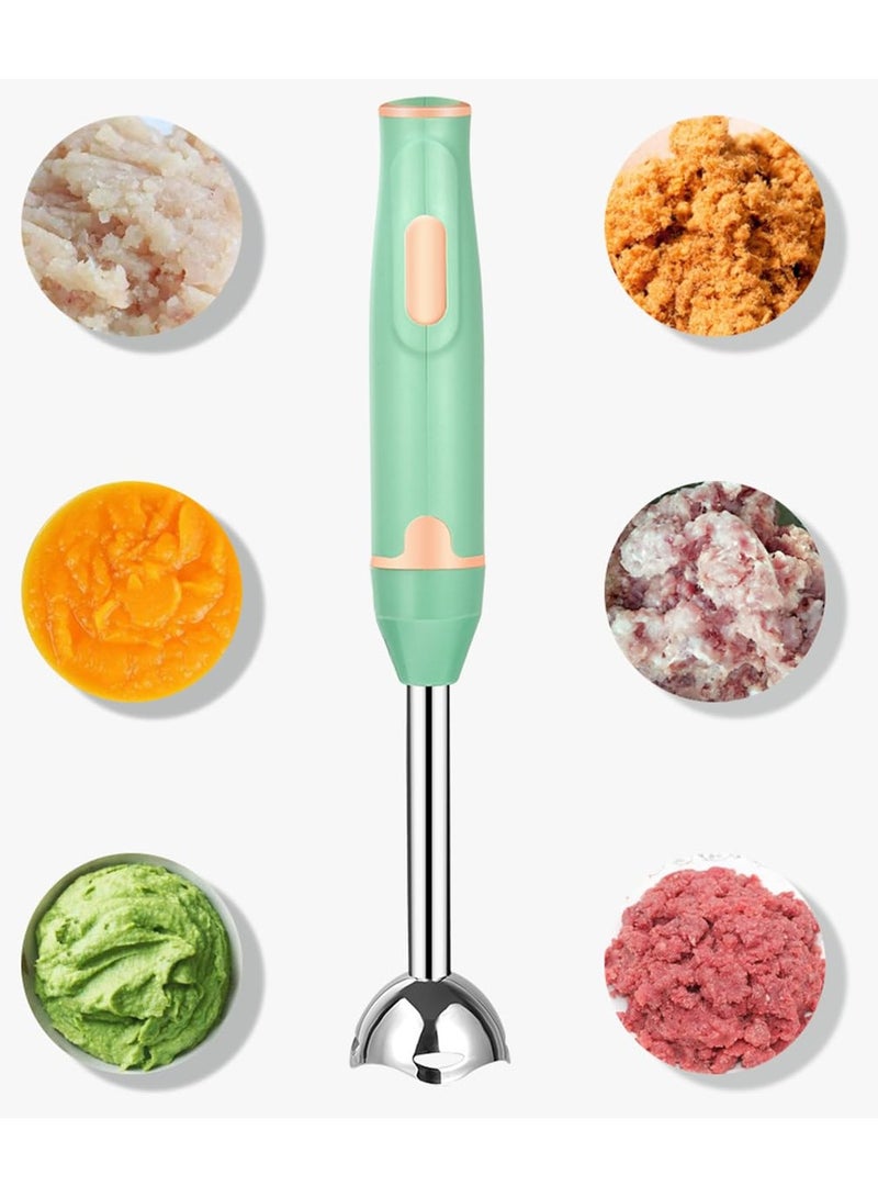 Cuken 400w Immersion Hand Blender, Hand Blender Electric with Sharp Blades, Stainless Steel Handheld Blender for Soups, Smoothies, Sauce (Green) - Image 4
