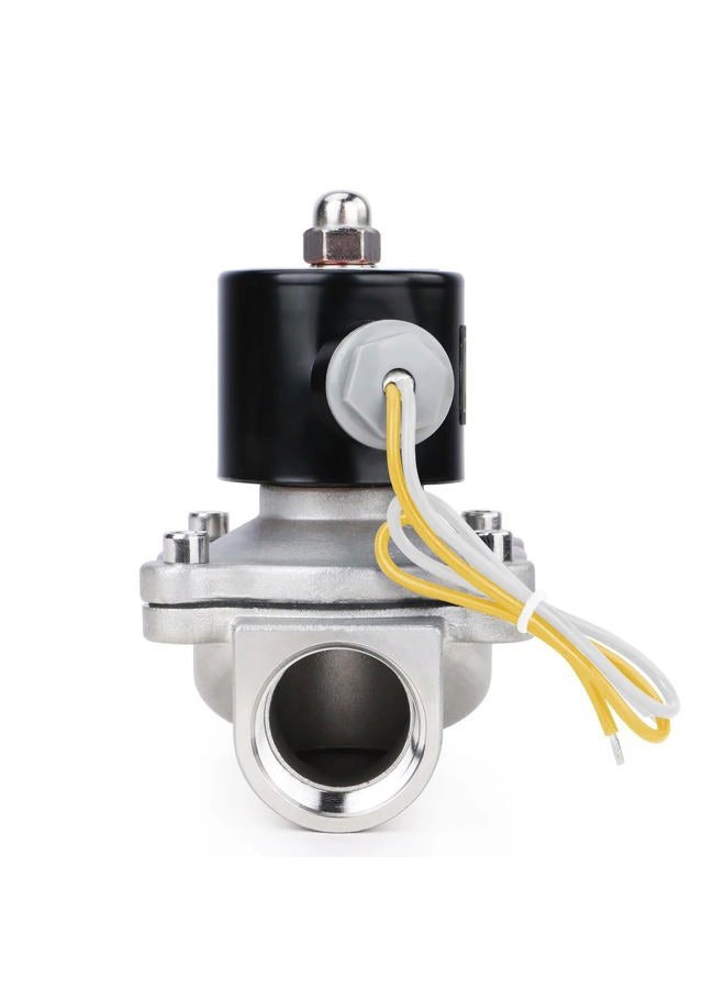 U.S. Solid 1" Stainless Steel Electric Solenoid Valve 110VAC Normally Closed Air Water - Image 3