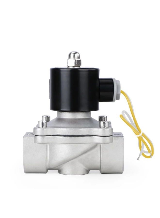 U.S. Solid 1" Stainless Steel Electric Solenoid Valve 110VAC Normally Closed Air Water - Image 4