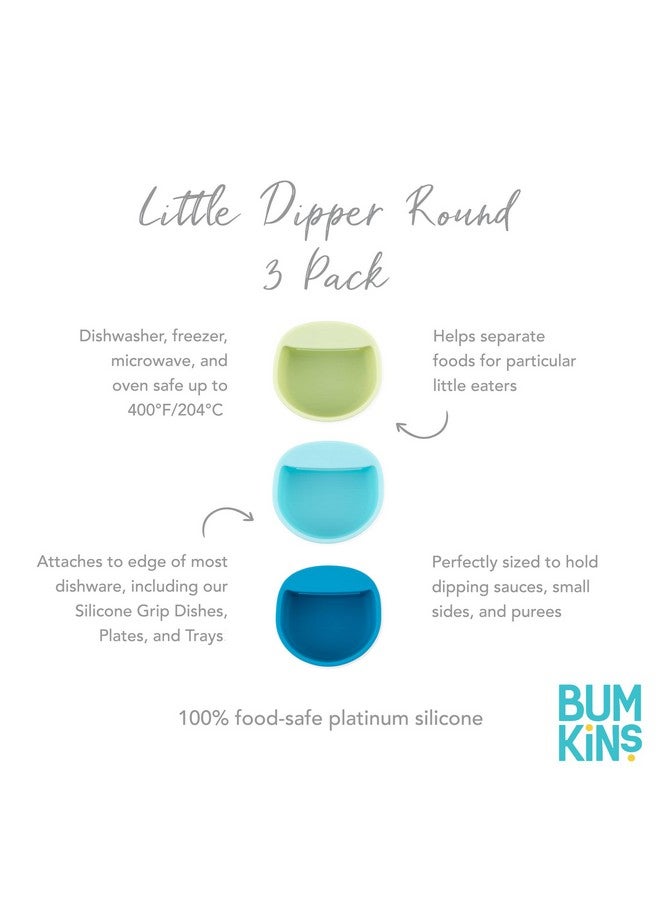 Bumkins Baby Silicone Little Dippers, Attaches to Bowls, Dishes and Plates, Sauce Cup, Holds Condiments, Dip, Puree, Toppings, Baby Led Weaning, Essential Feeding Supplies, for Babies 6 Months Up - Image 5