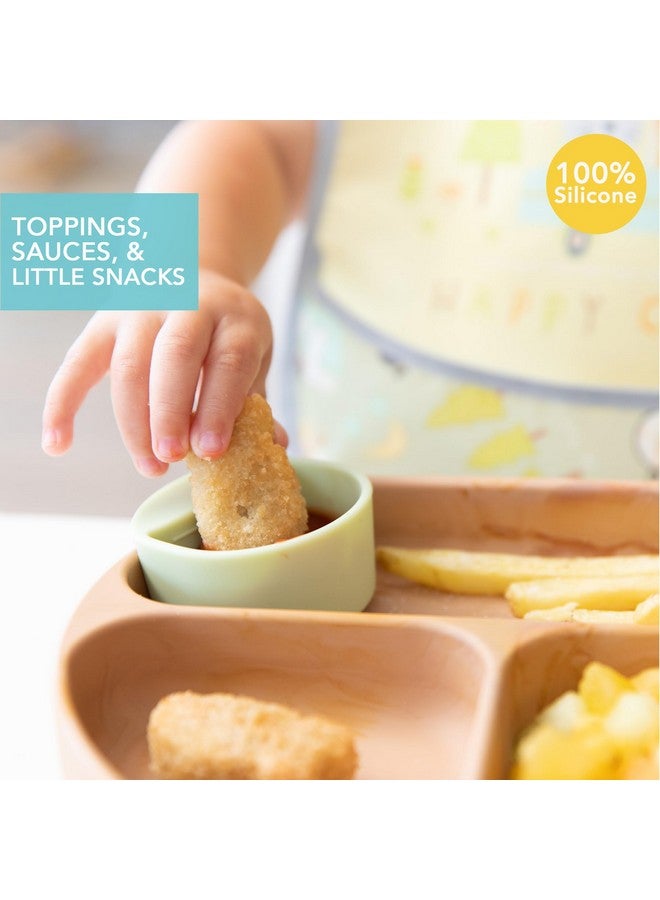 Bumkins Baby Silicone Little Dippers, Attaches to Bowls, Dishes and Plates, Sauce Cup, Holds Condiments, Dip, Puree, Toppings, Baby Led Weaning, Essential Feeding Supplies, for Babies 6 Months Up - Image 2