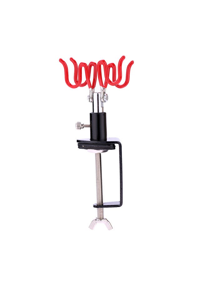 NIBEMINENT 2 Station Gravity Stand Kit For Air Brush Black/Silver/Red 21.50x5.50x8centimeter - Image 1