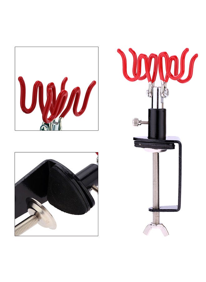 NIBEMINENT 2 Station Gravity Stand Kit For Air Brush Black/Silver/Red 21.50x5.50x8centimeter - Image 2