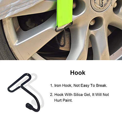 Kayme Car Cover Straps Wind Protector,3pcs Elastic Adjustable Rope Protect Cover from High Wind, Universal Fit - Image 5