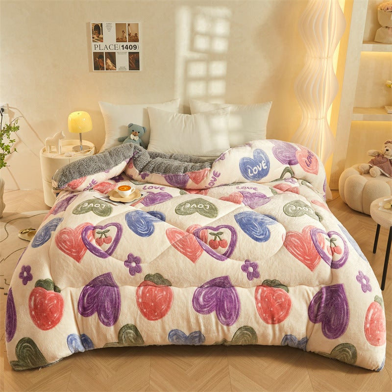 Generation Of Snowflake Velvet Winter Quilt Lamb Velvet Quilt Thickened Warm Double Quilt Core Single Quilt Quilt - Image 2