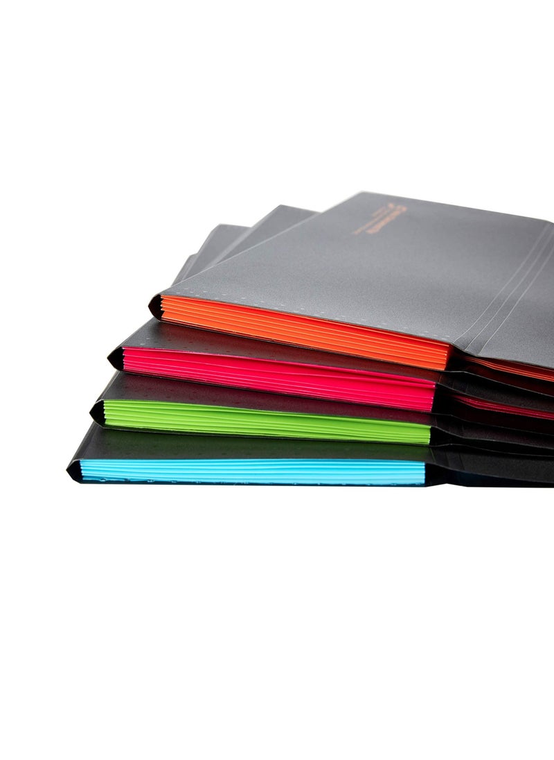 KASTWAVE - 4 Pack Expanding File Folders 6 Pockets, Accordion File Organizer File Folder Expanding Folders A4 Letter Size Document Organizer for School Office - Image 1