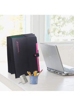 KASTWAVE 4 Pack Expanding File Folders 6 Pockets, Accordion File Organizer File Folder Expanding Folders A4 Letter Size Document Organizer for School Office  - Image 5