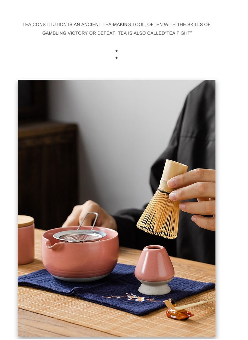 XiuWoo 9-Piece Japanese Glass Matcha Tea Set, Matcha Kit with Matcha Bowl, Matcha Whisk, Whisk Holder, Strainer - Elegant Matcha Set for Gifting, Gift Box Packaging  - Image 3