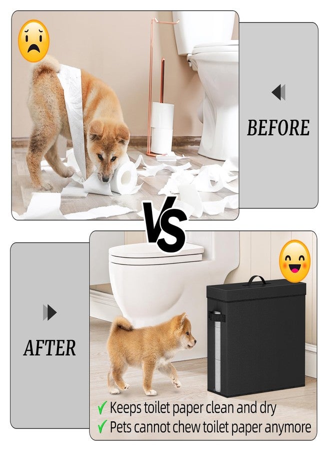 NAMTSO Bathroom Toilet Paper Storage with Lid - for Up to 12 Rolls | Storage Bins with Lids for Towel or Yarn | Free Standing | Foldable | Moisture Resistant | Clear Plastic Window | Black | 1 Pack - Image 3