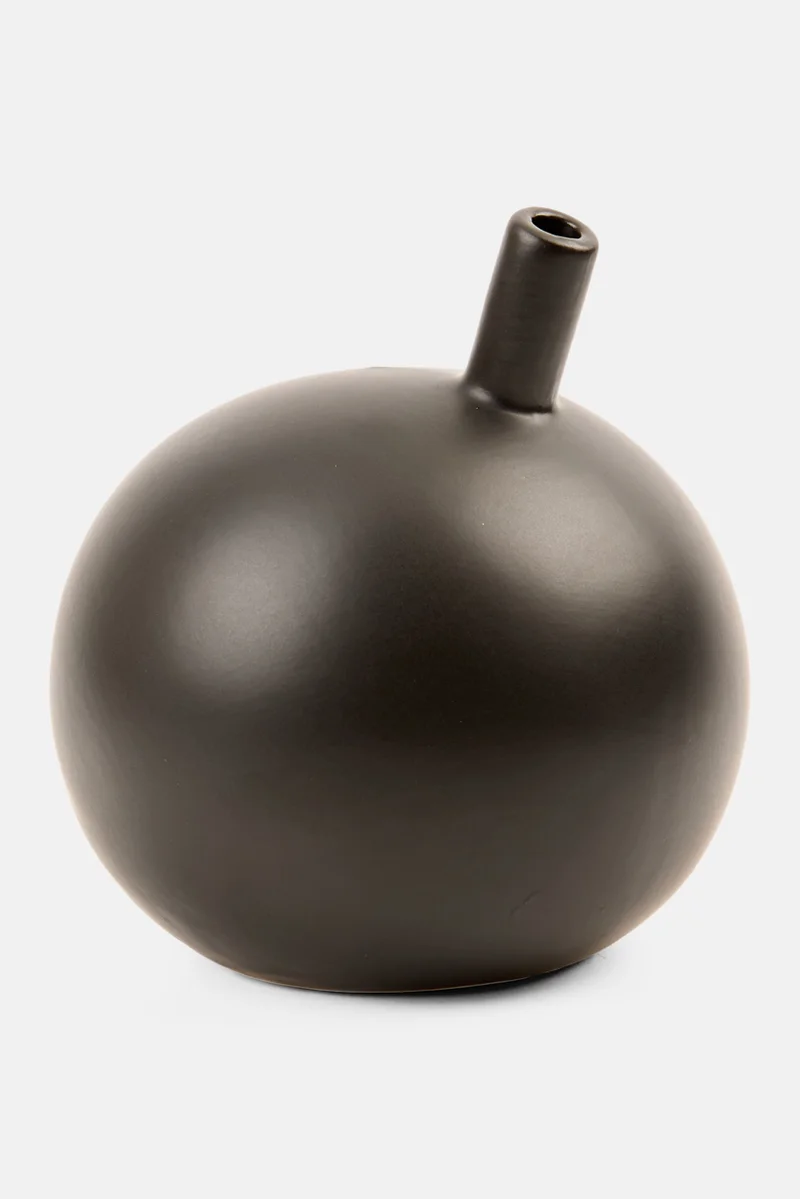 Muy Mucho Ceramic Decorative Vase, Black