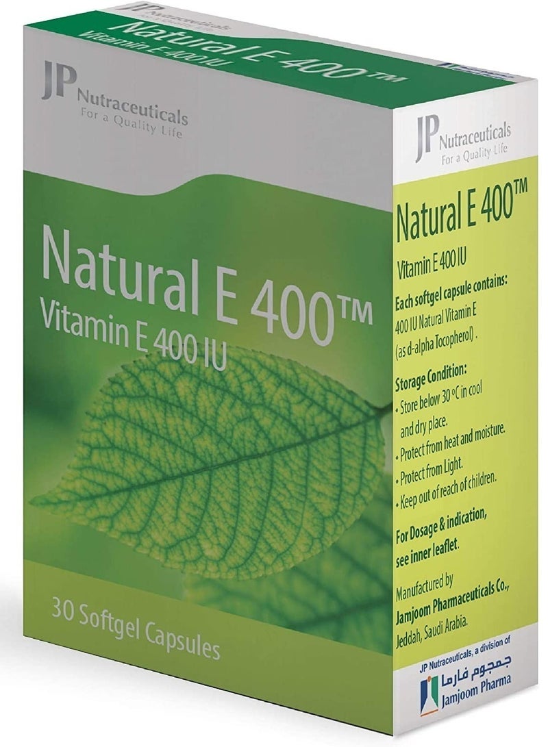جمجوم فارما 30 كبسولة جل ناعمة  إي 400 مع فيتامين E - Image 3